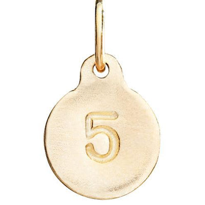 "5" Number Charm Jewelry Helen Ficalora 14k Yellow Gold