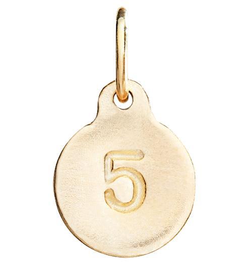 "5" Number Charm Jewelry Helen Ficalora 14k Yellow Gold