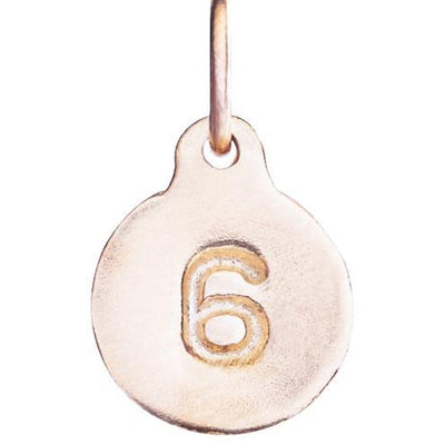 "6" Number Charm Jewelry Helen Ficalora 14k Pink Gold