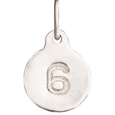 "6" Number Charm Jewelry Helen Ficalora 14k White Gold