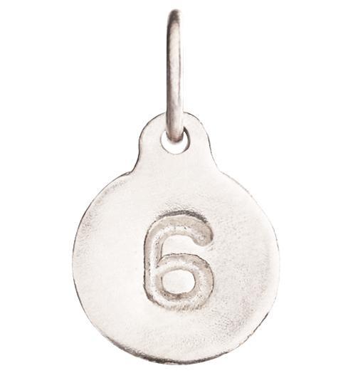"6" Number Charm Jewelry Helen Ficalora 14k White Gold