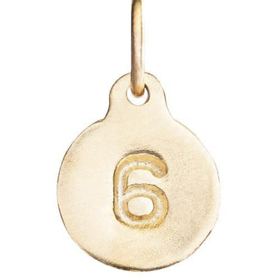 "6" Number Charm Jewelry Helen Ficalora 14k Yellow Gold