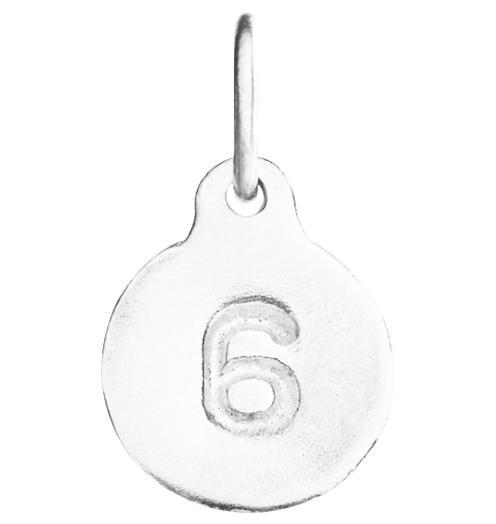"6" Number Charm Jewelry Helen Ficalora Sterling Silver