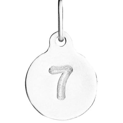 Helen Ficalora Sterling Silver Number 7 Charm for Necklaces and Bracelets