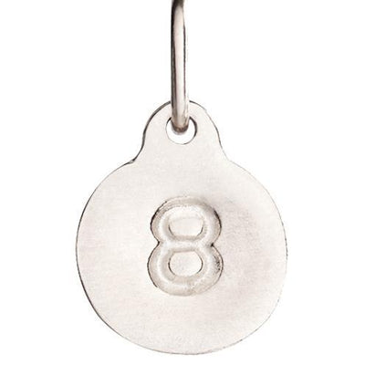 "8" Number Charm Jewelry Helen Ficalora 14k White Gold