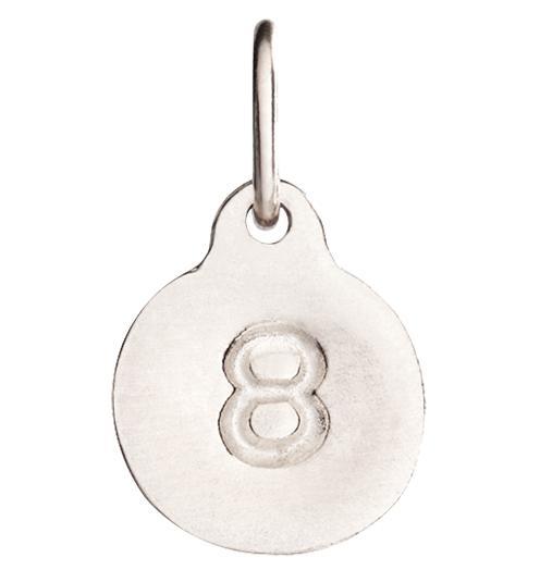 "8" Number Charm Jewelry Helen Ficalora 14k White Gold