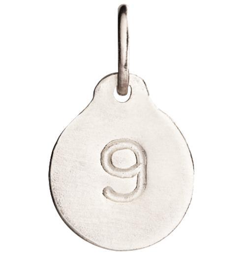 "9" Number Charm Jewelry Helen Ficalora 14k White Gold