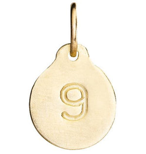 "9" Number Charm Jewelry Helen Ficalora 14k Yellow Gold