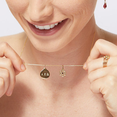 Birth Jewel Flower Charm With Garnet Jewelry Helen Ficalora