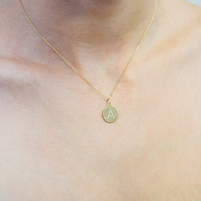 "V" Alphabet Charm Pavé Diamonds Jewelry Helen Ficalora 