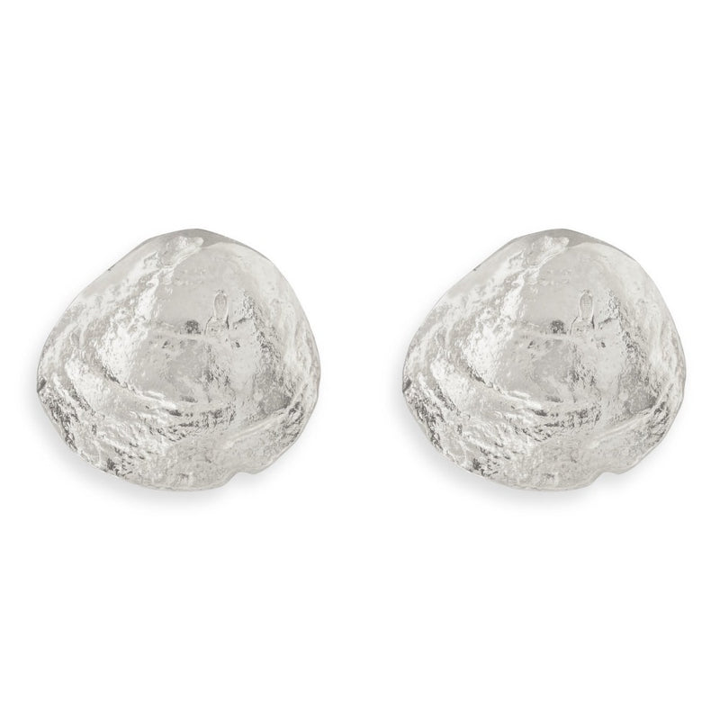 Baby Clam Stud Earrings - 14k White Gold - Helen Ficalora Jewelry