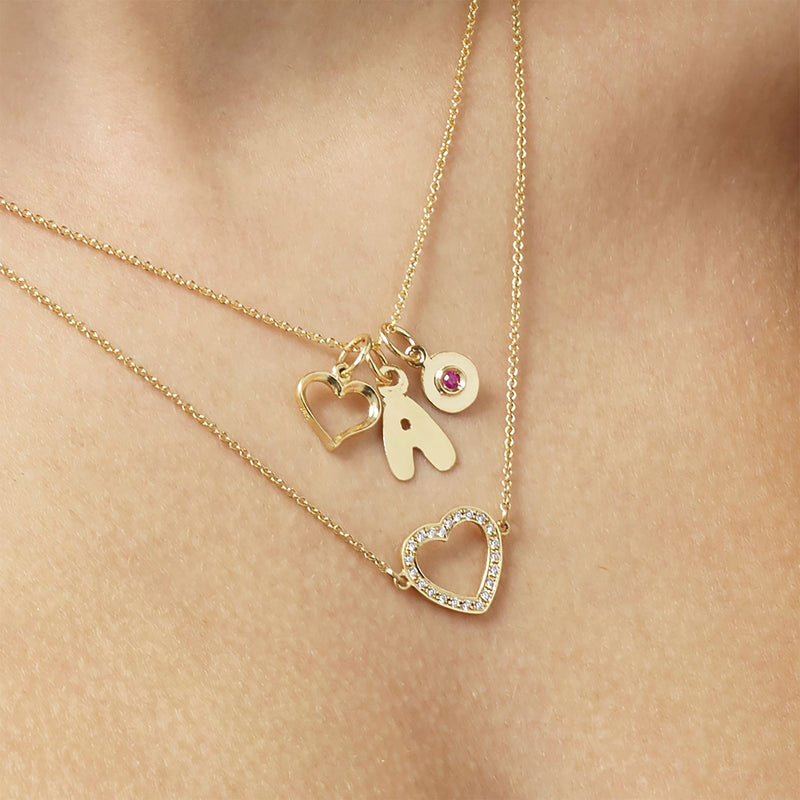 August Birthstone Peridot Disc Pendant in 14K Gold - Helen Ficalora