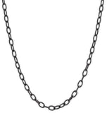 Black Oval Chain Sterling Silver Jewelry For Necklaces From Helen Ficalora 