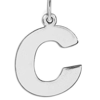 "C" Cutout Letter Charm Sterling Silver Jewelry For Necklaces And Bracelets From Helen Ficalora Every Letter And Initial Available