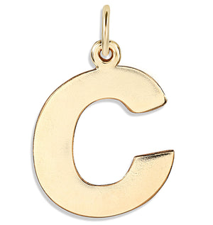"C" Cutout Letter Charm 14k Yellow Gold Jewelry For Necklaces And Bracelets From Helen Ficalora Every Letter And Initial Available