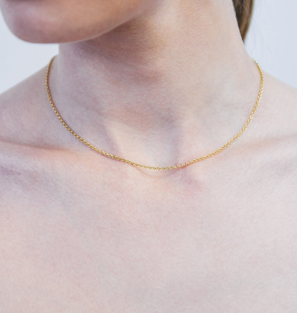 Helen Ficalora 14K Yellow Gold Fine Cable Necklace Chain