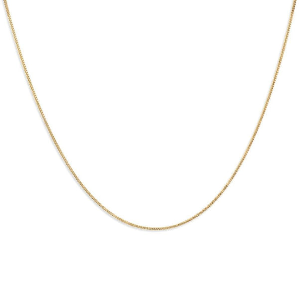 14K Yellow Gold Solid Lobster Claw Closure 0.80mm Spiga Pendant Chain Necklace - 24 inch - Lobster Claw