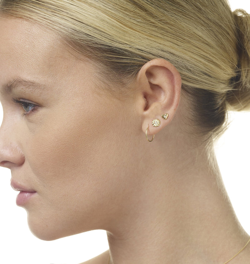 Dainty Hoop Earrings - Helen Ficalora Jewelry - 14k Yellow Gold