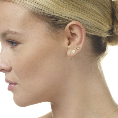 Dainty Hoop Earrings - Helen Ficalora Jewelry - 14k Yellow Gold