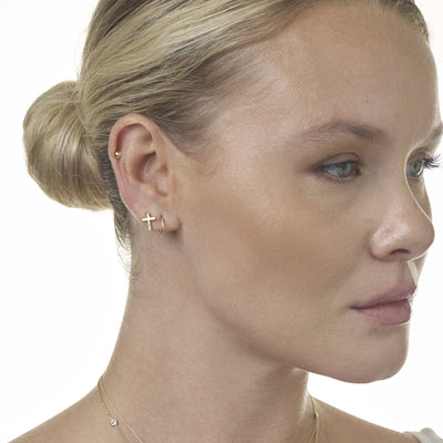 Dainty Hoop Earrings - Helen Ficalora Jewelry - 14k Yellow Gold