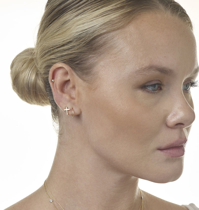 Dainty Hoop Earrings - Helen Ficalora Jewelry - 14k Yellow Gold