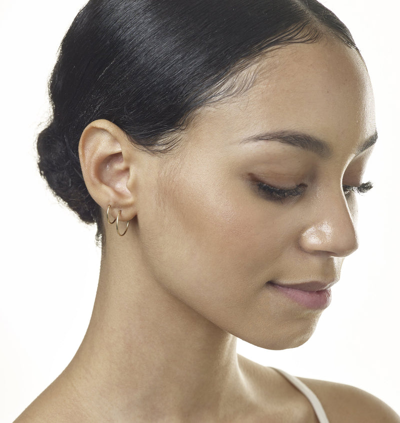 Dainty Hoop Earrings - Helen Ficalora Jewelry - 14k Yellow Gold