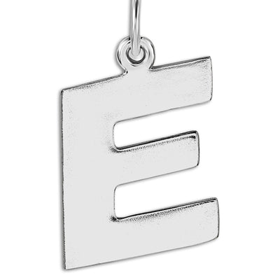 "E" Cutout Letter Charm Sterling Silver Jewelry For Necklaces And Bracelets From Helen Ficalora Every Letter And Initial Available