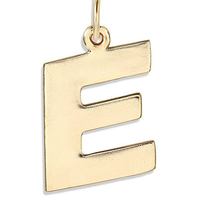 "E" Cutout Letter Charm 14k Yellow Gold Jewelry For Necklaces And Bracelets From Helen Ficalora Every Letter And Initial Available