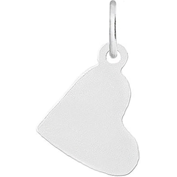 Helen Ficalora 14k White Gold Flat Heart Charm