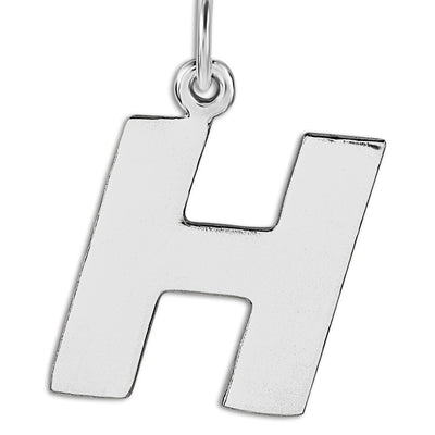 "H" Cutout Letter Charm Sterling Silver Jewelry For Necklaces And Bracelets From Helen Ficalora Every Letter And Initial Available