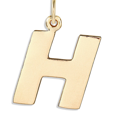 "H" Cutout Letter Charm 14k Yellow Gold Jewelry For Necklaces And Bracelets From Helen Ficalora Every Letter And Initial Available