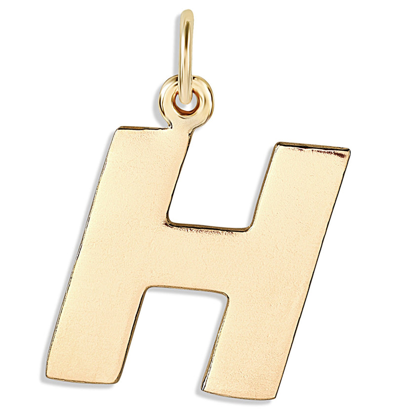 "H" Cutout Letter Charm 14k Yellow Gold Jewelry For Necklaces And Bracelets From Helen Ficalora Every Letter And Initial Available