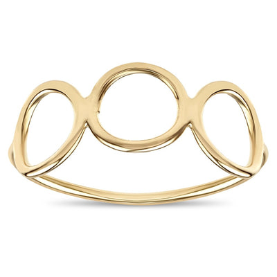 3 Circle Ring - 14k Yellow Gold - Helen Ficalora Jewelry