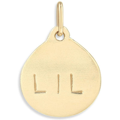 "LIL" Disk Charm For Necklaces And Bracelets 14k Yellow Gold Helen Ficalora
