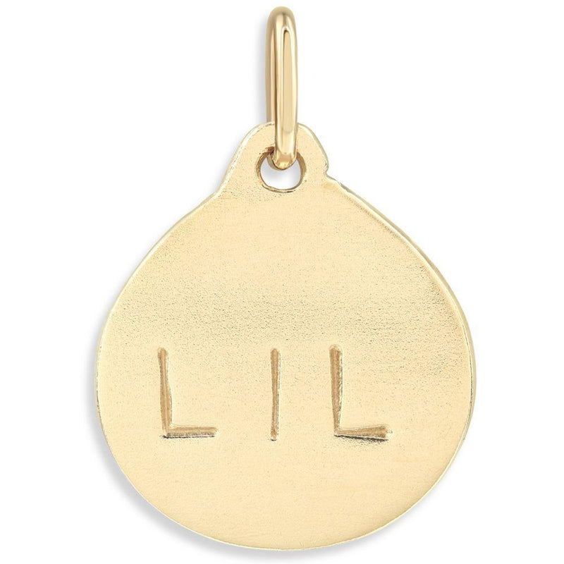 "LIL" Disk Charm For Necklaces And Bracelets 14k Yellow Gold Helen Ficalora