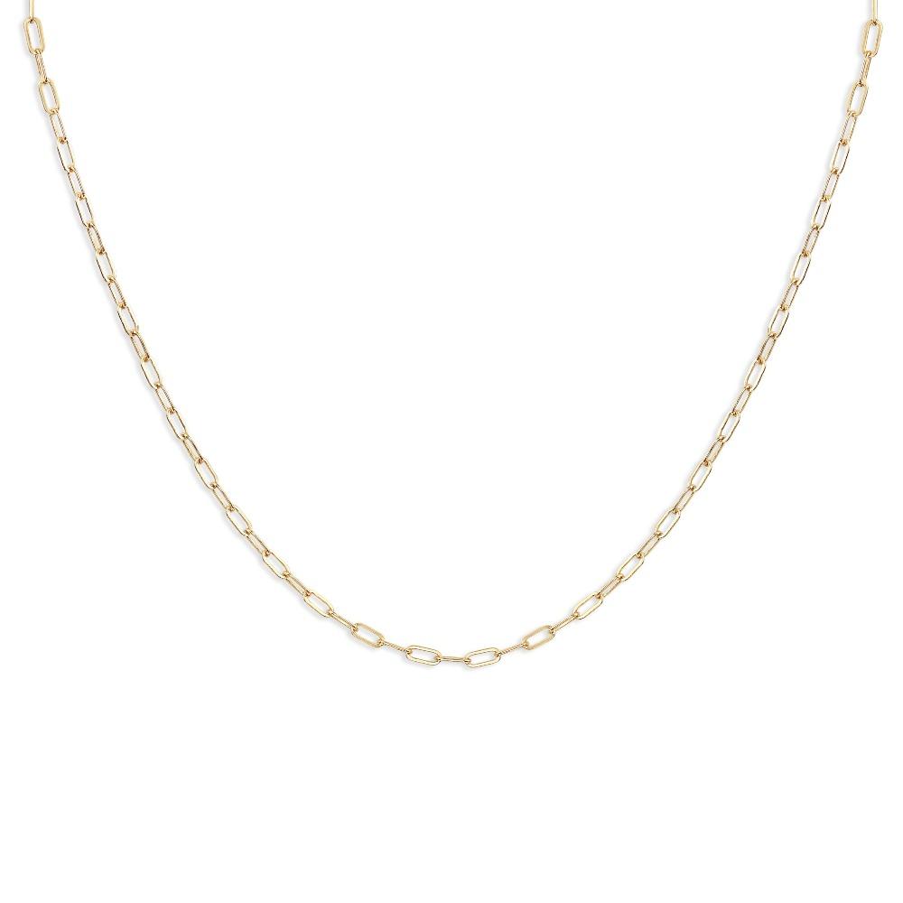 Helen Ficalora 14k Yellow Gold Oval Link Paperclip Chain Necklace