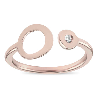 Hole-Dot Ring With Diamond Jewelry Helen Ficalora 14k Pink Gold