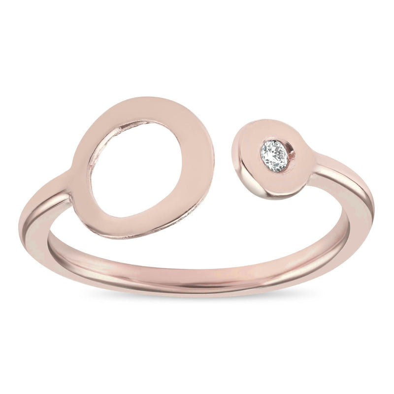 Hole-Dot Ring With Diamond Jewelry Helen Ficalora 14k Pink Gold