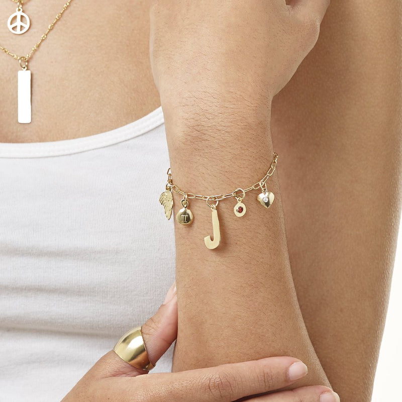 Helen Ficalora 14K Gold Garnet Pendant - January Birthstone