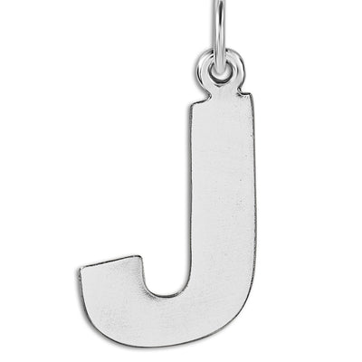 "J" Cutout Letter Charm Sterling Silver Jewelry For Necklaces And Bracelets From Helen Ficalora Every Letter And Initial Available