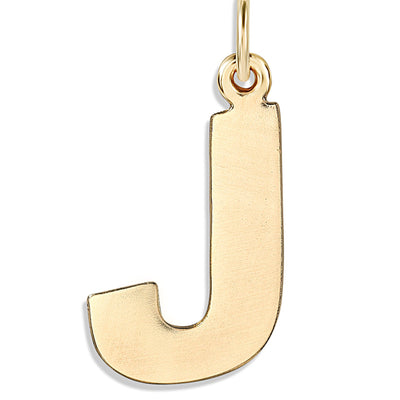 "J" Cutout Letter Charm 14k Yellow Gold Jewelry For Necklaces And Bracelets From Helen Ficalora Every Letter And Initial Available