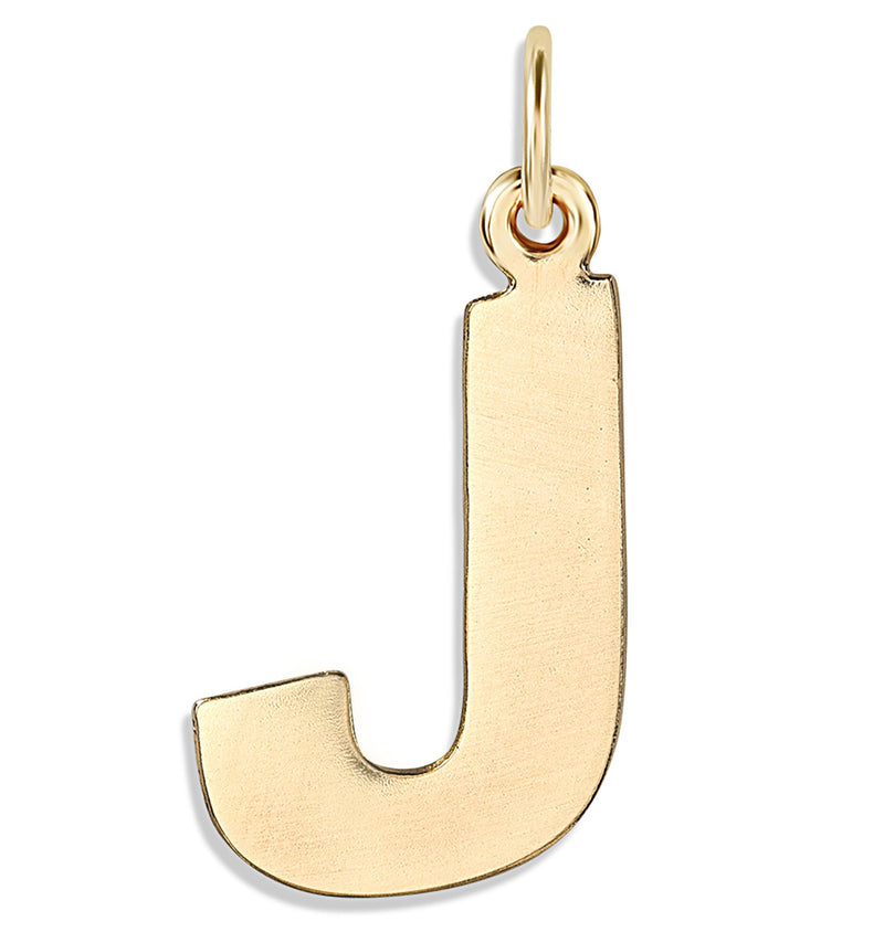 "J" Cutout Letter Charm 14k Yellow Gold Jewelry For Necklaces And Bracelets From Helen Ficalora Every Letter And Initial Available