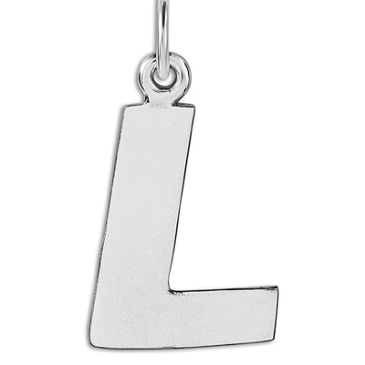 "L" Cutout Letter Charm Sterling Silver Jewelry For Necklaces And Bracelets From Helen Ficalora Every Letter And Initial Available