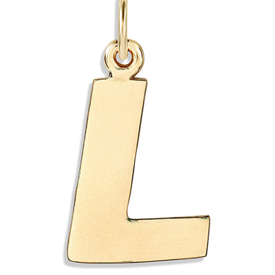 "L" Cutout Letter Charm 14k Yellow Gold Jewelry For Necklaces And Bracelets From Helen Ficalora Every Letter And Initial Available