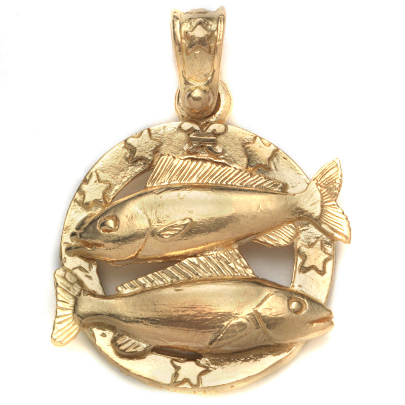 Large Pisces Zodiac Charm Jewelry Helen Ficalora
