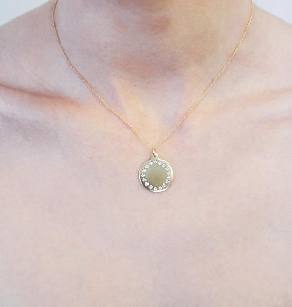 Large Eternity Disk Charm Pave Diamonds Jewelry Helen Ficalora For Necklaces And Bracelets