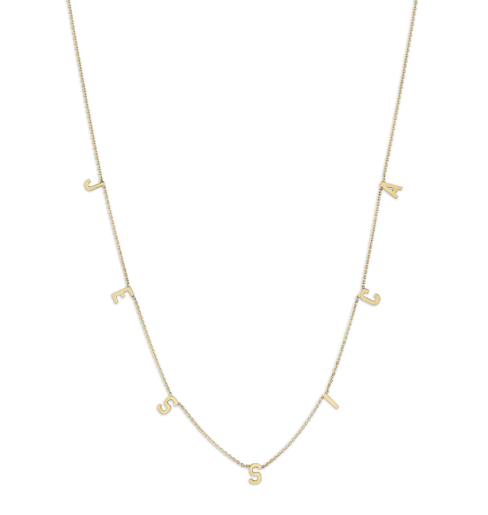 14K Gold Name Chain Necklace - Helen Ficalora