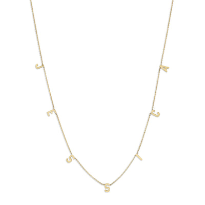 14K Gold Name Chain Necklace - Helen Ficalora