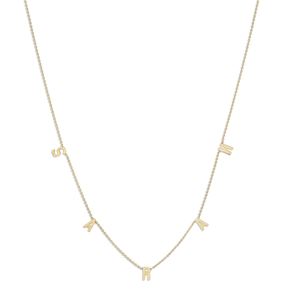 14K Gold Name Chain Necklace - Helen Ficalora