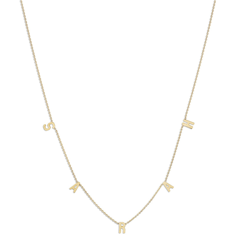 14K Gold Name Chain Necklace - Helen Ficalora